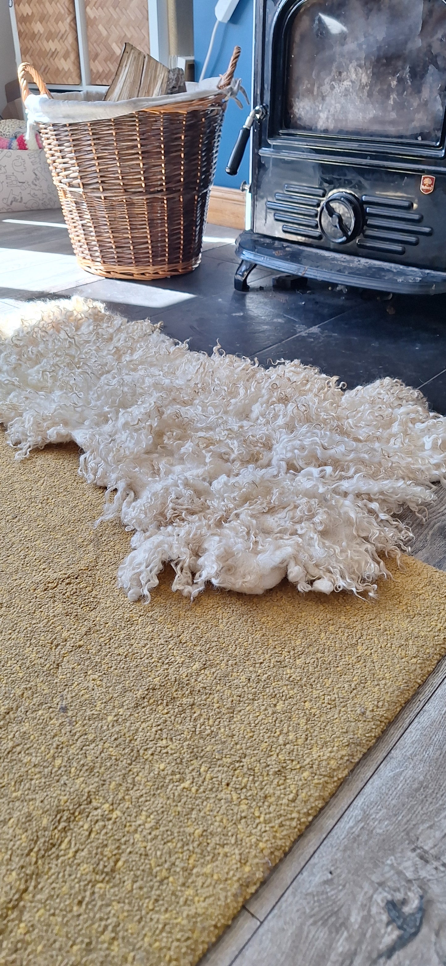 Wensleydale wool Felted rug